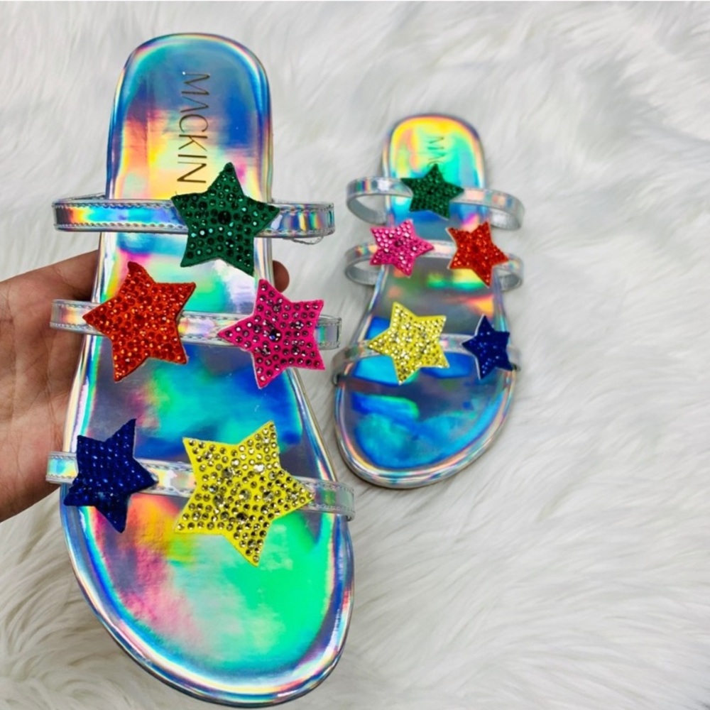 Multi Color Stars Sandals Brand New